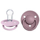 BIBS De Lux Silicone Dummy 2 Pack - Dusky Lilac/ Heather - Thumbnail 1