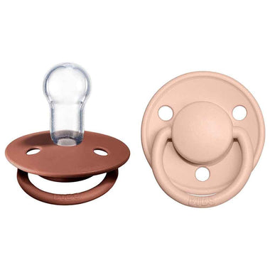 BIBS De Lux Silicone Dummy 2 Pack - Woodchuck/ Blush-Snuggle Hunny