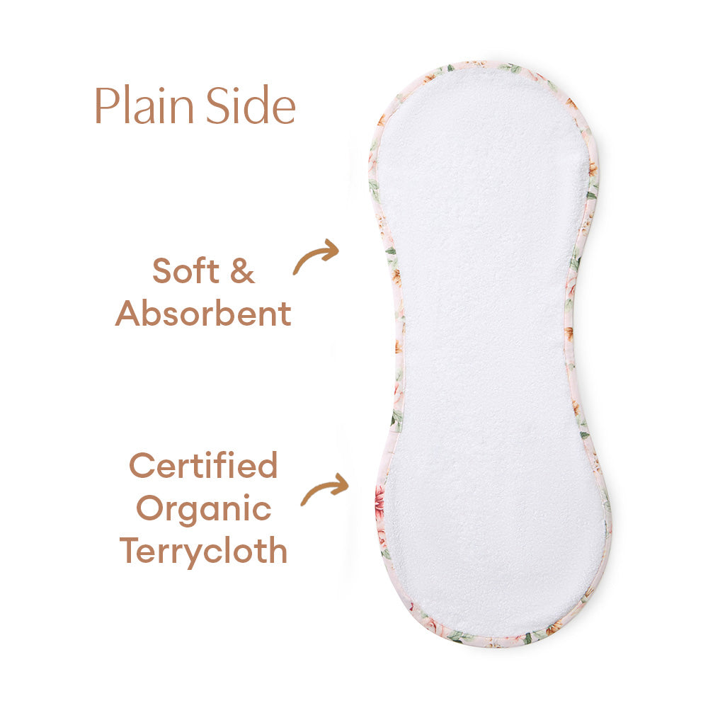 Birds & Blooms Organic Cotton Burp Cloth - View 6