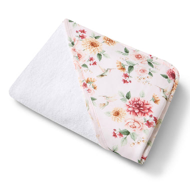 Birds & Blooms Organic Hooded Baby Towel | Snuggle Hunny