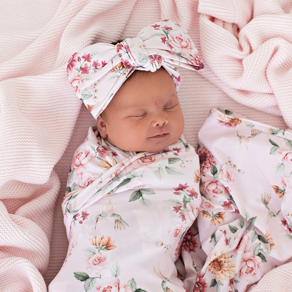 Birds & Blooms Organic Oversized Bow - View 1