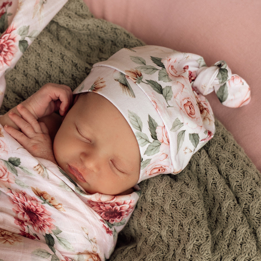 Birds & Blooms Organic Knotted Beanie - View 3