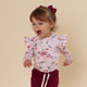 Birds & Blooms Long Sleeve Organic Bodysuit with Frill - Thumbnail 5