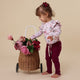 Birds & Blooms Long Sleeve Organic Bodysuit with Frill - Thumbnail 8