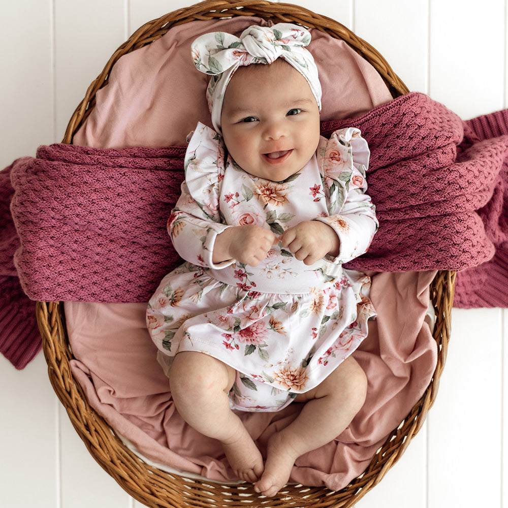 Birds & Blooms Long Sleeve Organic Dress - View 1