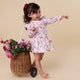 Birds & Blooms Long Sleeve Organic Dress - Thumbnail 5