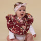 Floral Flutter Frill Snuggle Bib - Thumbnail 3