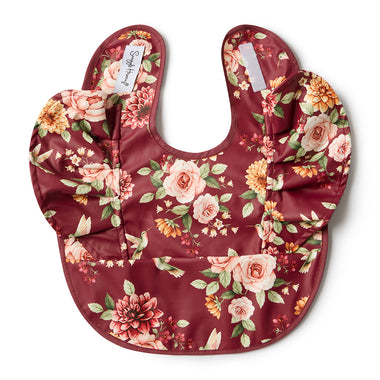 Floral Flutter Frill Snuggle Bib | Snuggle Hunny