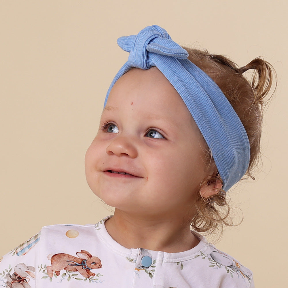 Bluebell Ribbed Organic Topknot - View 4