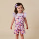 Blushing Beauty Organic Snuggle Overall Shorts - Thumbnail 1