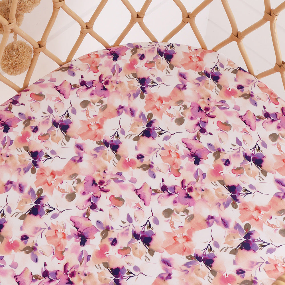 Blushing Beauty Organic Bassinet Sheet / Change Pad Cover - View 3