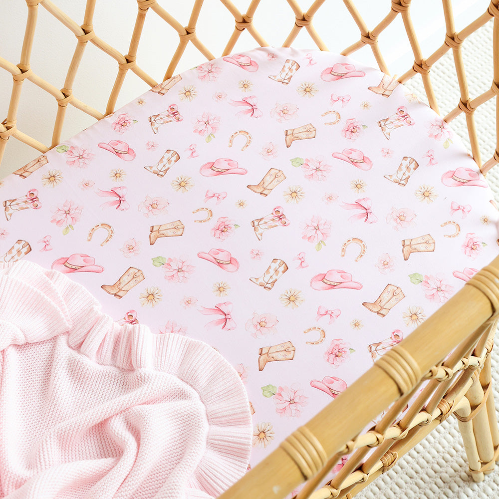 Boots & Bows Organic Bassinet Sheet / Change Pad Cover - View 10