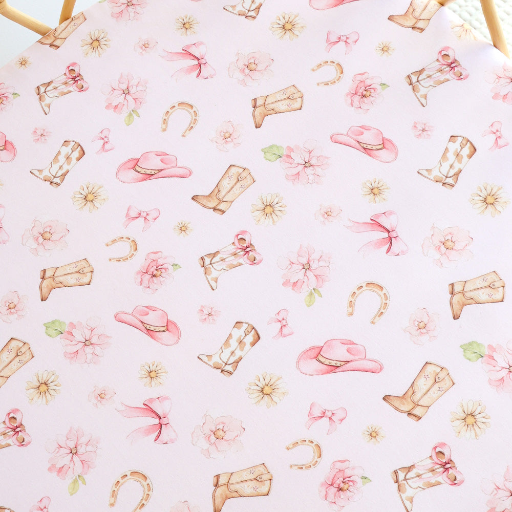 Boots & Bows Organic Bassinet Sheet / Change Pad Cover - View 2