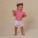 Candy Rib Short Sleeve Organic Bodysuit with Frill - Thumbnail 12