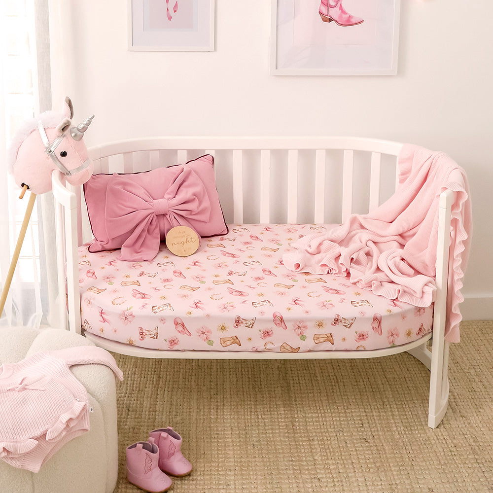 Boots & Bows Organic Fitted Cot Sheet - View 1
