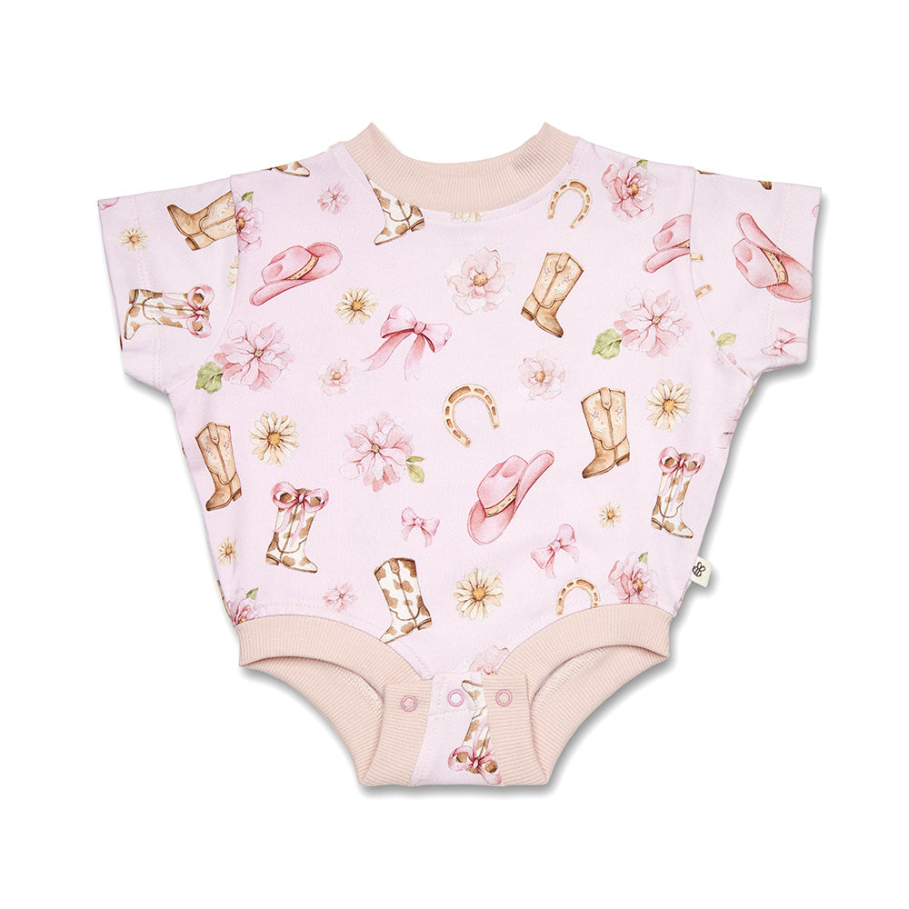 Boots & Bows Organic Oversized Romper - View 2
