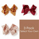 Bow Hair Clip 3 Pack - Thumbnail 1