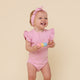 Bubblegum Short Sleeve Organic Bodysuit with Frill - Thumbnail 4
