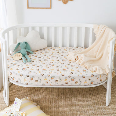 Bumblebees Organic Fitted Cot Sheet | Snuggle Hunny