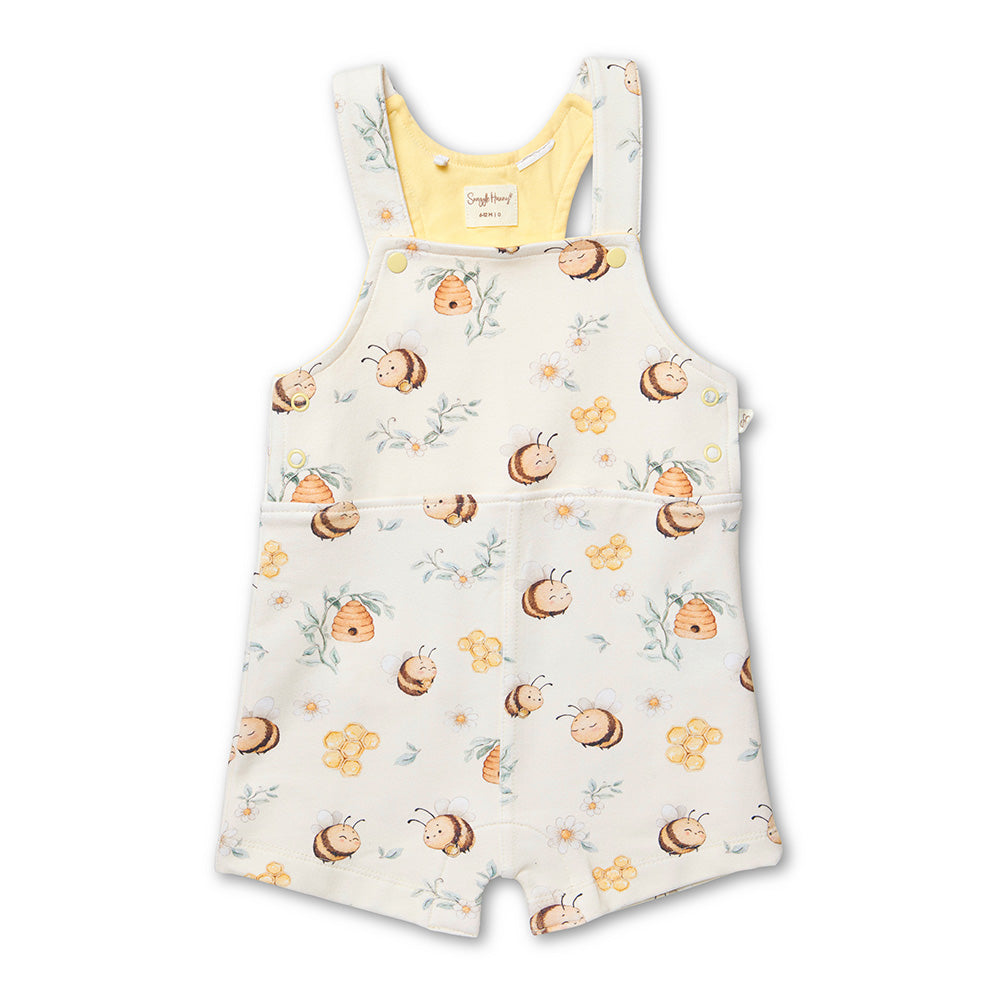 Bumblebees Organic Snuggle Overall Shorts - View 2