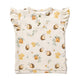 Bumblebees Organic Short Sleeve Top with Frill - Thumbnail 2