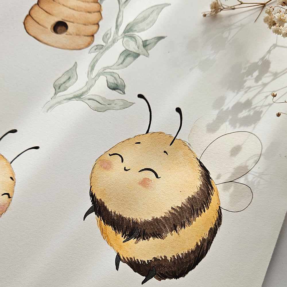 Bumblebees Organic Fitted Cot Sheet - View 6