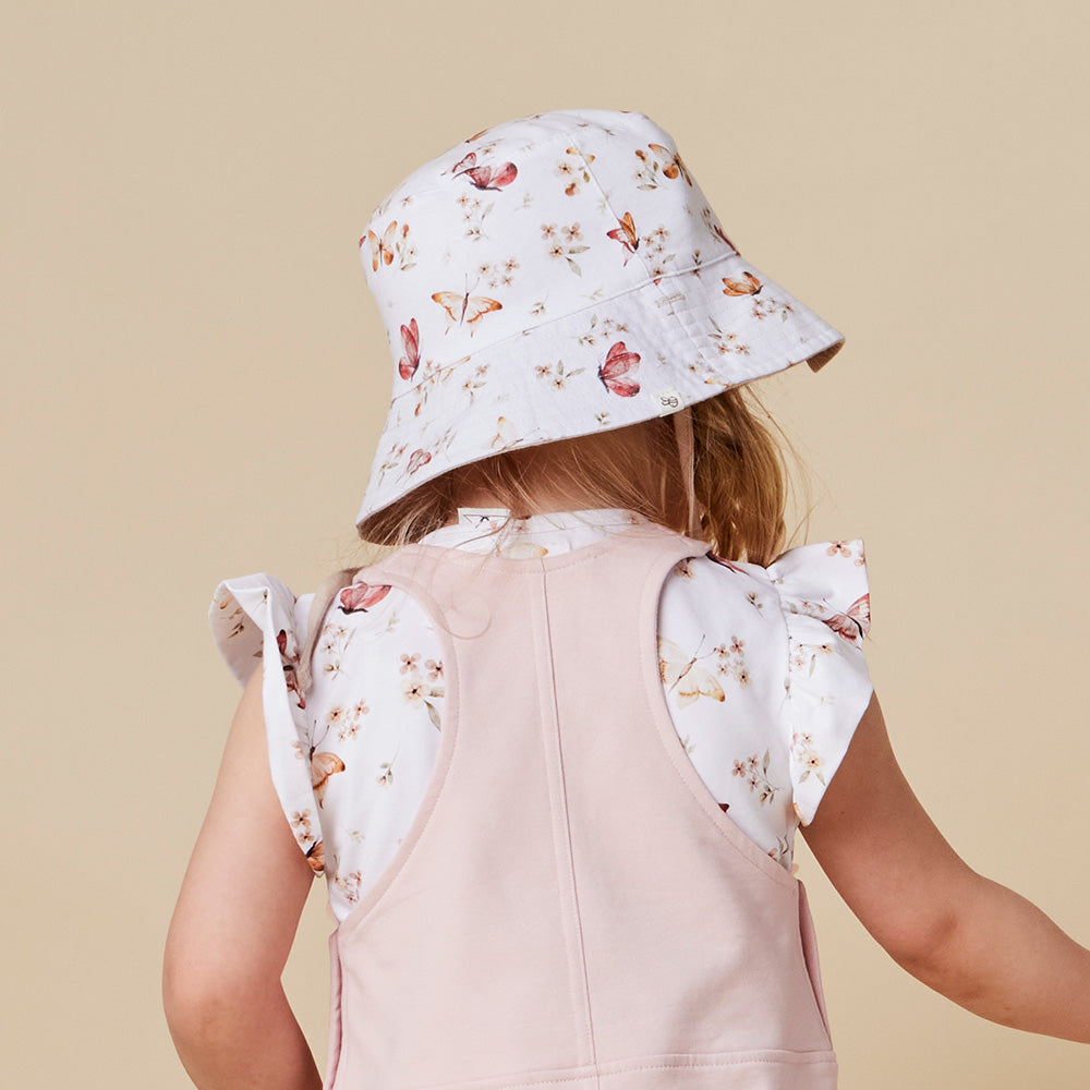 Butterfly Reversible Cotton Bucket Hat - View 3