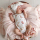 Butterfly Short Sleeve Organic Kimono Bodysuit - Thumbnail 3