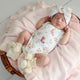 Butterfly Short Sleeve Organic Kimono Bodysuit - Thumbnail 5