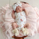 Butterfly Short Sleeve Organic Kimono Bodysuit - Thumbnail 1