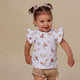 Butterfly Organic Short Sleeve Top with Frill - Thumbnail 1