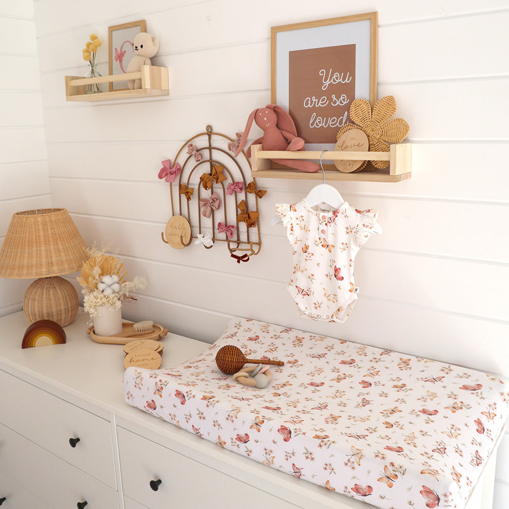Butterfly Organic Bassinet Sheet / Change Pad Cover - View 3