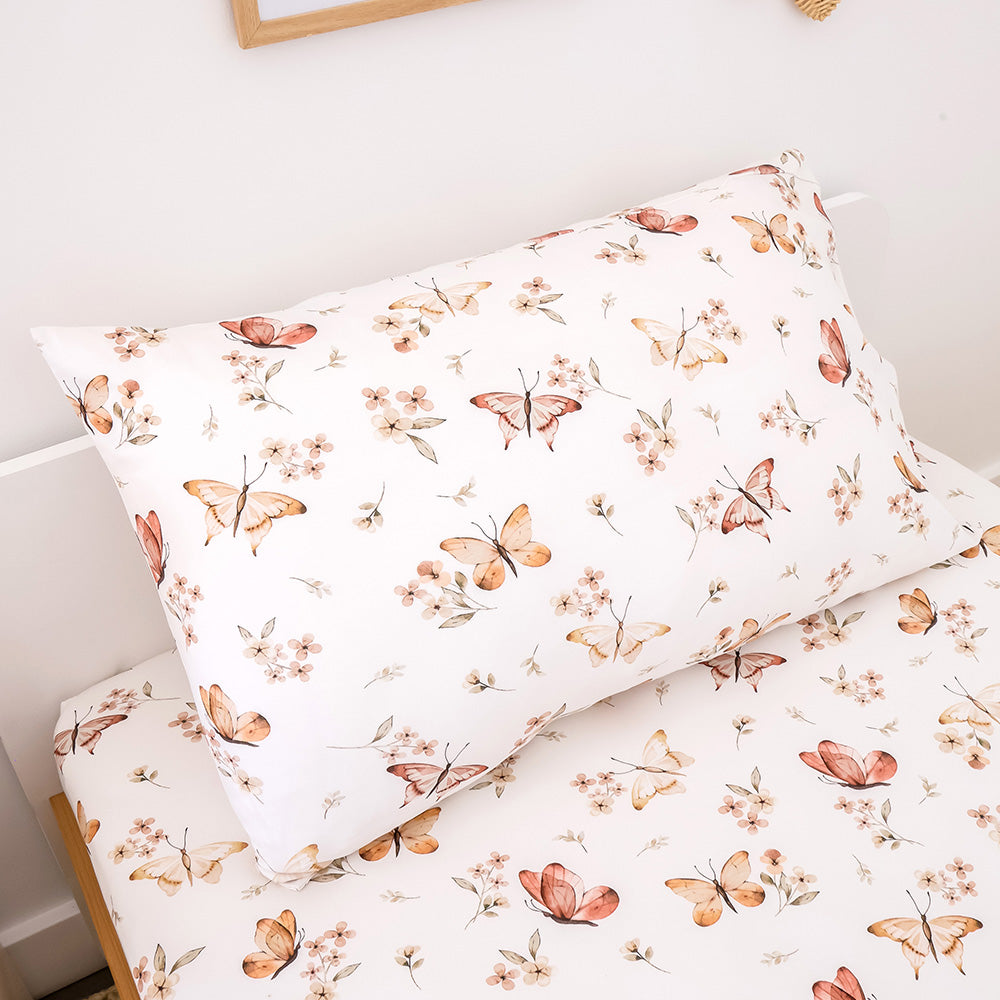 Butterfly Organic Cotton Single Pillowcase - View 1
