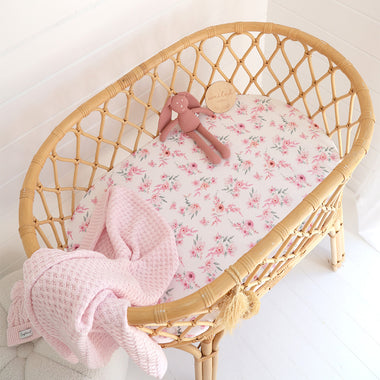 Camille Organic Bassinet Sheet / Change Pad Cover | Snuggle Hunny