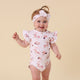 Carousel Short Sleeve Organic Bodysuit with Frill - Thumbnail 11