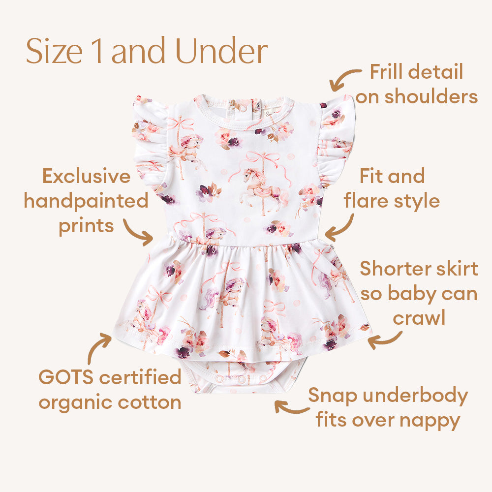 Carousel Short Sleeve Organic Dress - View 13