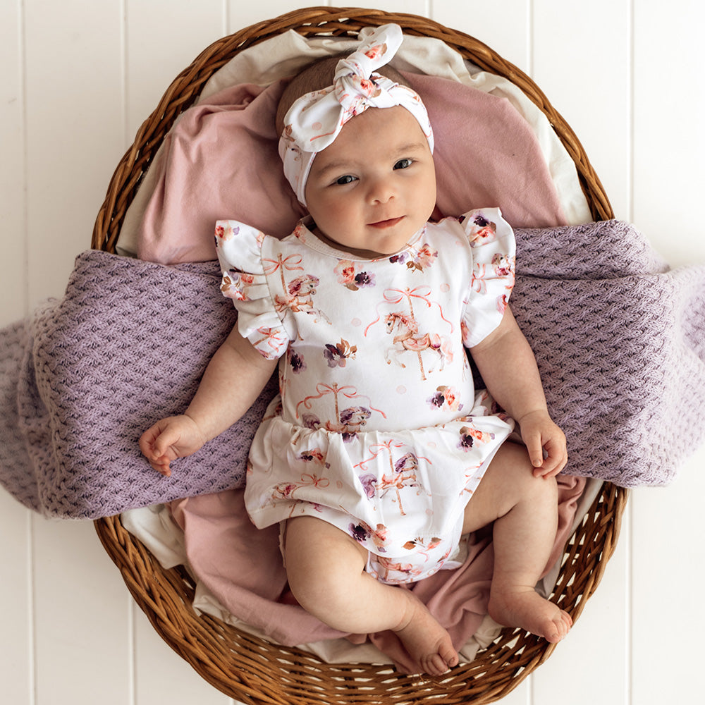 Carousel Short Sleeve Organic Dress - View 1