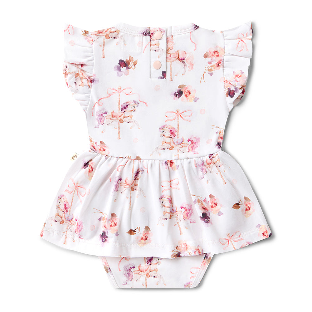 Carousel Short Sleeve Organic Dress - View 24