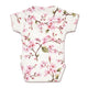 Cherry Blossom Short Sleeve Organic Kimono Bodysuit - Thumbnail 9