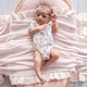 Cherry Blossom Short Sleeve Organic Kimono Bodysuit - Thumbnail 8
