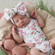 Cherry Blossom Short Sleeve Organic Kimono Bodysuit - Thumbnail 3