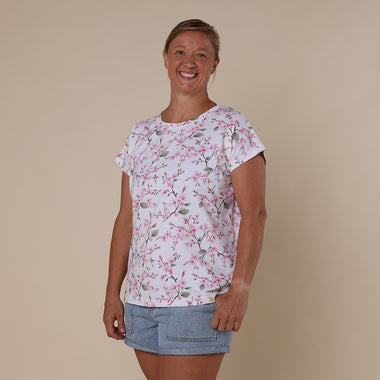 Cherry Blossom Organic Womens T-Shirt | Snuggle Hunny