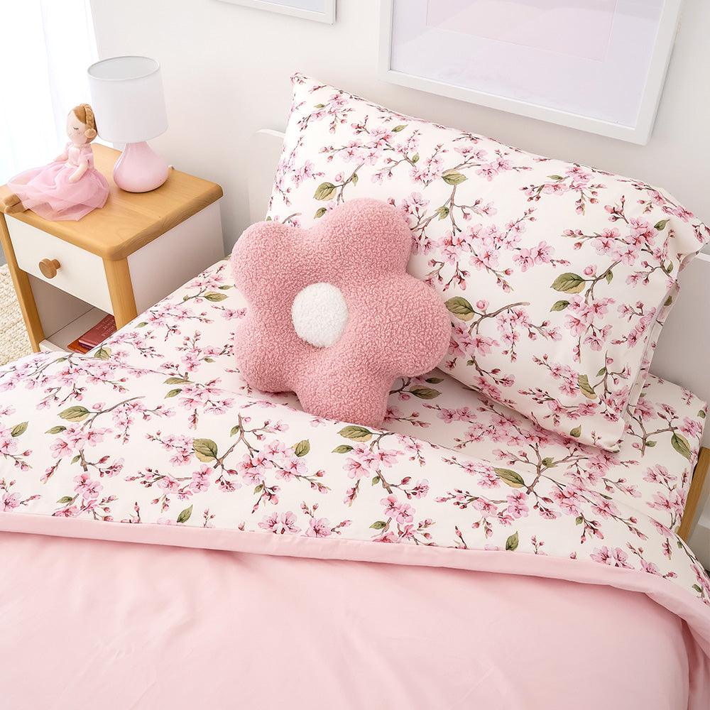 Cherry Blossom Organic Cotton Quilt Cover - View 6