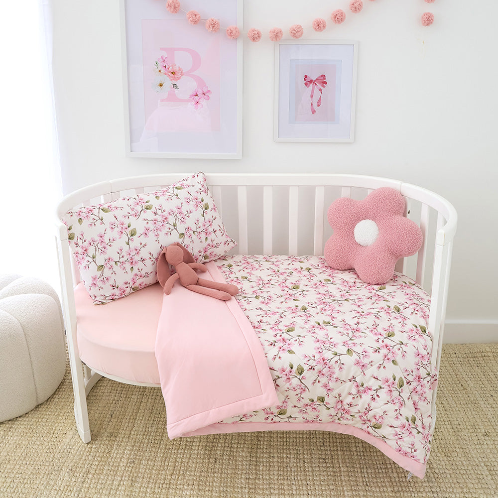 Cherry Blossom Organic Cotton Cot Comforter - View 11