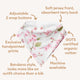 Cherry Blossom Organic Dribble Bib - Thumbnail 4