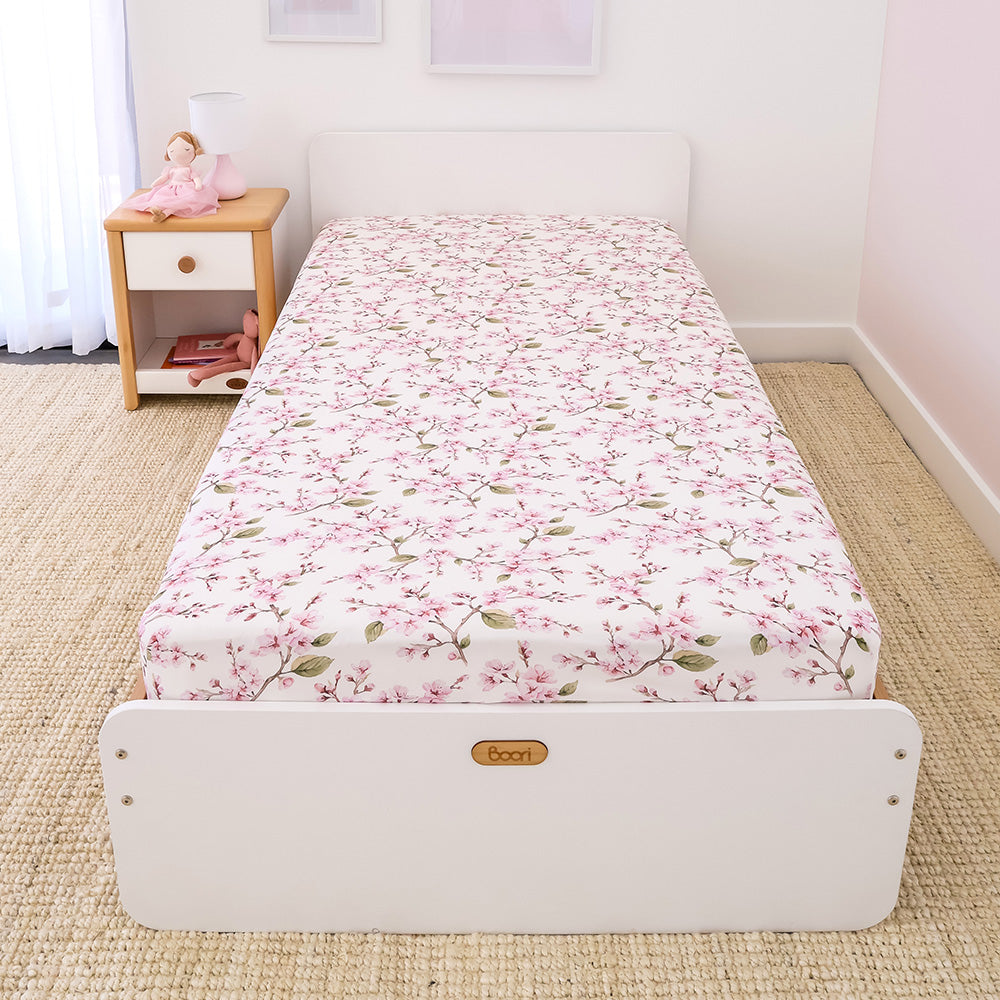 Cherry Blossom Organic Cotton Fitted Sheet - View 5