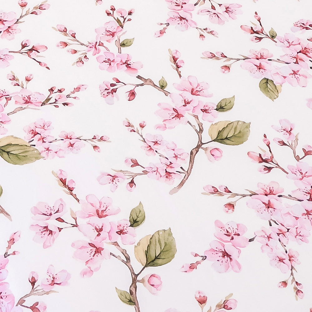 Cherry Blossom Organic Cotton Fitted Sheet - View 2