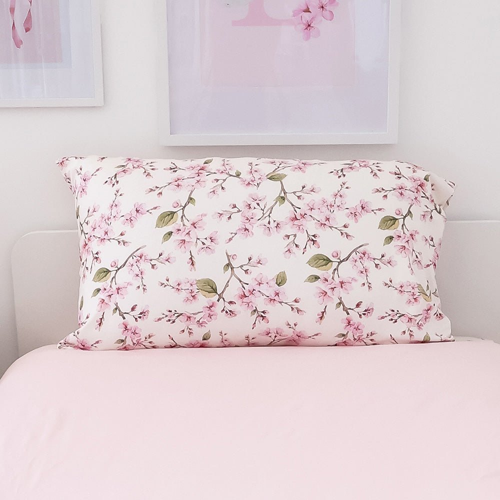 Cherry Blossom Organic Cotton Single Pillowcase - View 3