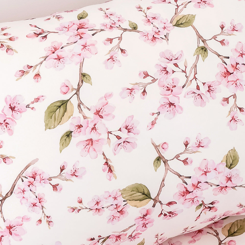 Cherry Blossom Organic Cotton Single Pillowcase - View 2