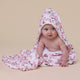 Cherry Blossom Organic Hooded Baby Towel - Thumbnail 1